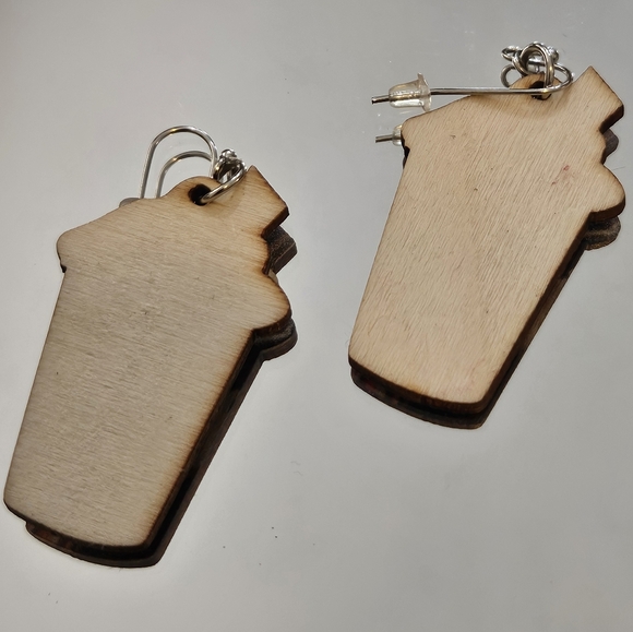 Pumpkin Spice Latte Earrings - Picture 2 of 3